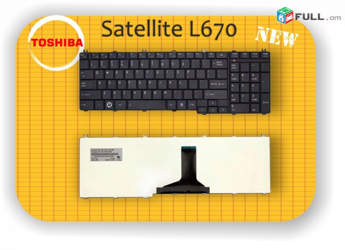 NEW keyboard Toshiba Satellite L670 NoteBook   L675D  Նոթբուքի ստեղնաշար