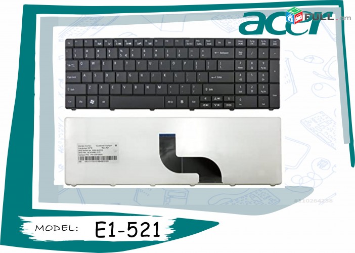 Acer Aspire   E1-521  E1-521-0694  E1-521-0851 E1-521-0865 Notebook Keyboard Acer klaviatura notebooki hamar
