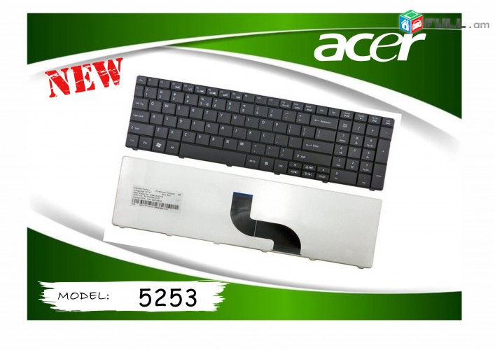 Acer Aspire 5253 Notebook Keyboard Aspire 5253-BZ480 Aspire 5253-BZ493 Aspire 5253-BZ602 Aspire 5253-BZ658 Aspire 5253-BZ660 Aspire 5253-BZ661 Aspire 5253-BZ686 Aspire 5253-BZ692 Aspire 5253-BZ881