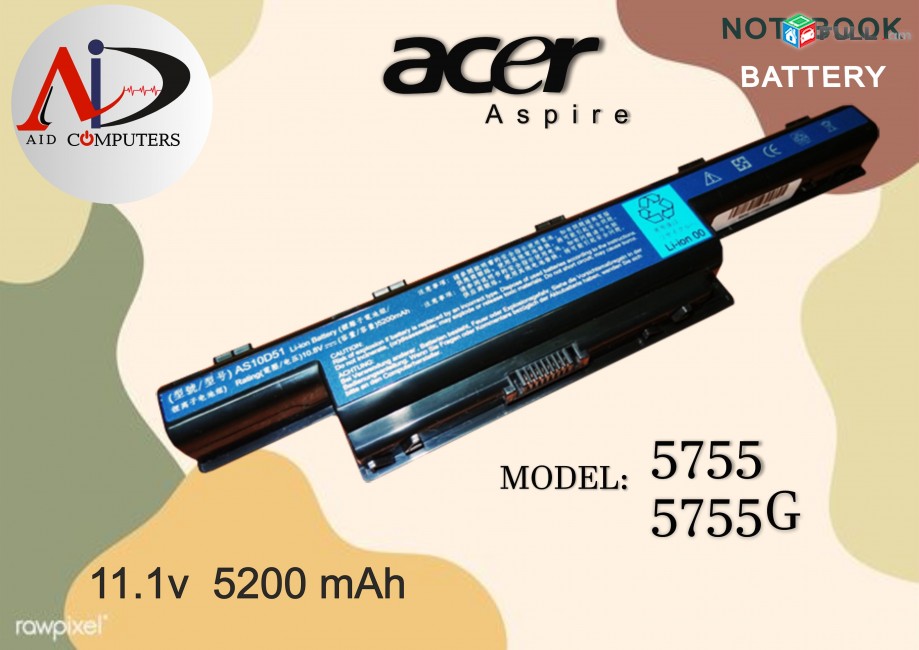 Battery Acer 5755  Acer 5755G - Նոր (11.1v 5200mAh)