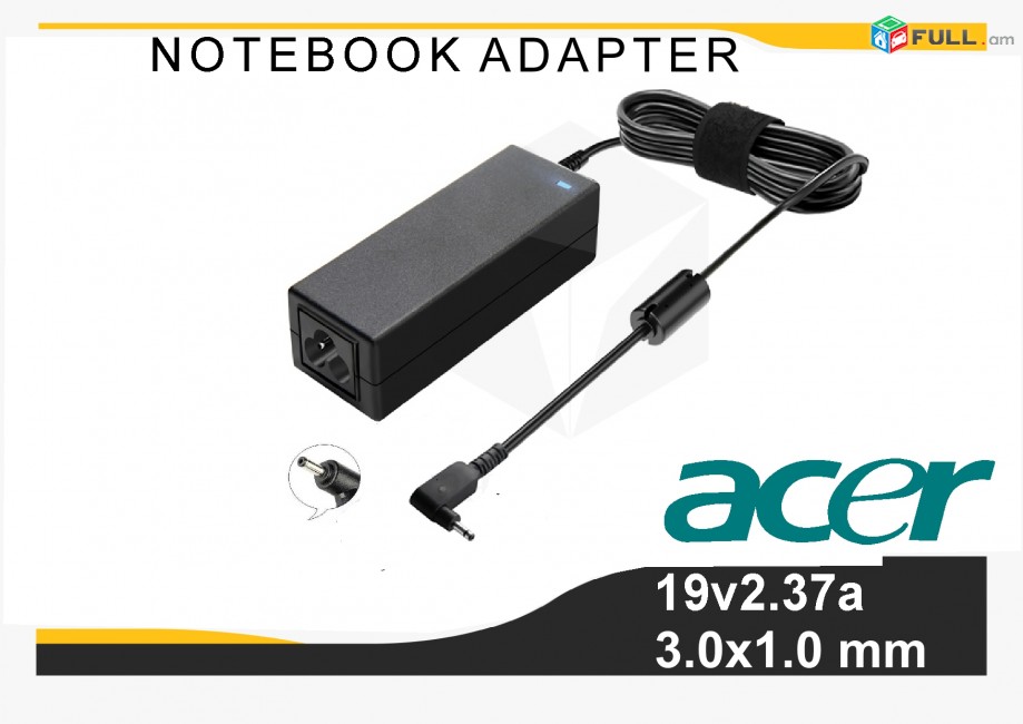 Acer 19v2.37a 3.0*1.0 Power Adapter charger for Acer NOTEBOOK