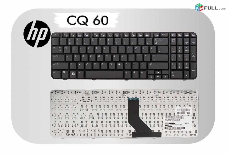 Նոր HP Compaq Presario CQ60 Notebooki klaviatura Ստեղնաշար stexnashar