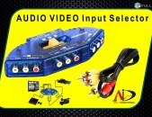 AV Audio Video RCA 3 Way Switch Game Selector Switcher Splitter 3 input 1 output