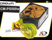 Power Supply CROWN CM-PS500 500w 6pin Hzor Блок питания 140m