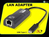 Type-C Lan Network Card Ethernet Type C to Lan Adapter 10/100/1000mb USB3.1 hdm