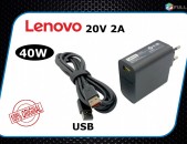 Original lenovo 40w 20v 2a or 5.2v 2a usb power ac adapter charger adl40wca adl40wcb adl40wda adl40wdb