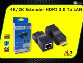 4K / 2K HDMI TO LAN удлинитель Extender 30մ երկարացնող Adapter HDMI Extension for HDTV