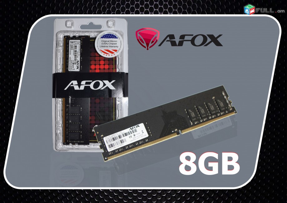 RAM 8gb Original AFOX DDR4 2400mhz ozu memory Նոր Փակ տուփով