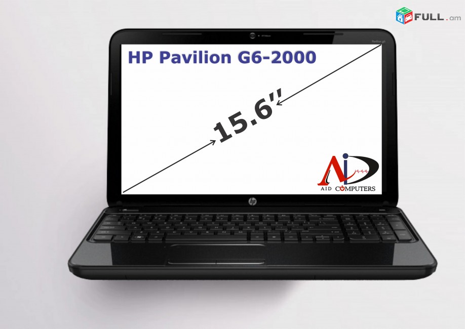 HP Pavilion G6 2000 նոթբուք Ozu 4GB SSD 120GB Էկրան 15.6դույմ Laptop