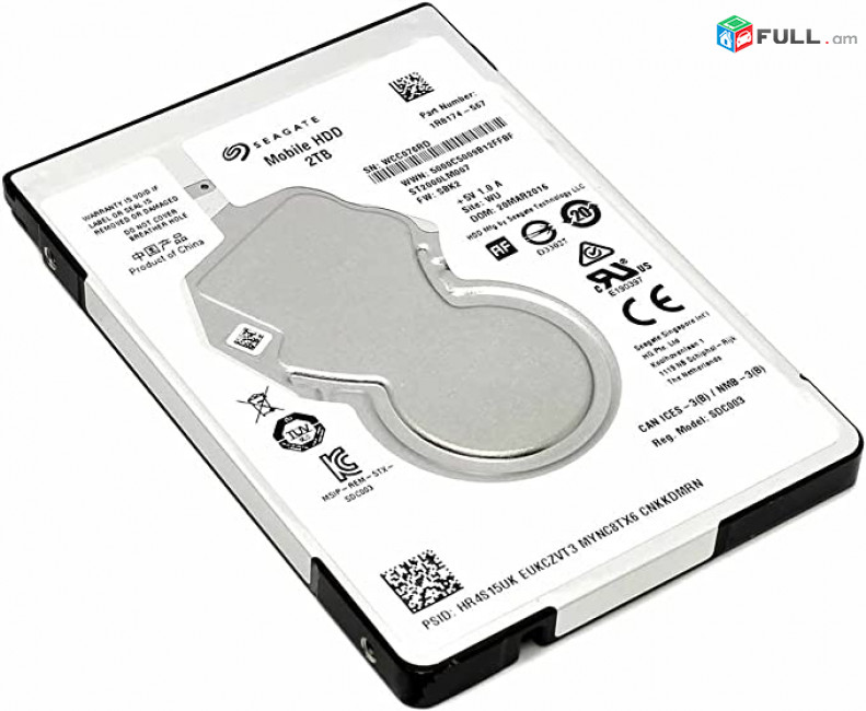 Seagate SATA 2TB Նոթբուքի կոշտ սկավառակ LAPTOP Hard Disk Drive SATA 2,5-Inch
