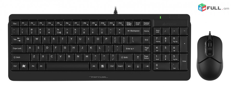 Клавиатура мышь A4Tech Fstyler F1512 Wired Keyboard & Mouse ստեղնաշարի մկնիկ combo kb mouse