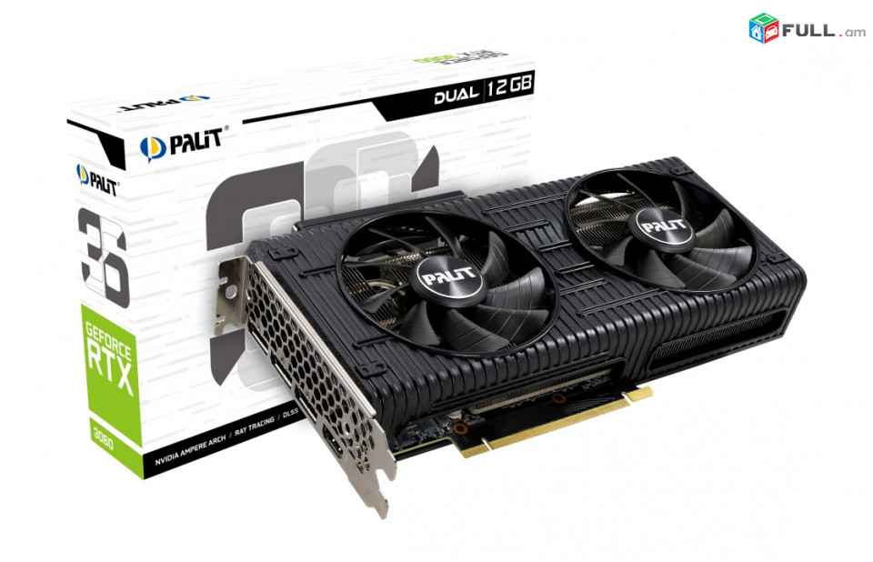 Gaming Mining Video card VGA Palit DUAL RTX 3060 12Gb GDDR6 Նոր փակ տուփով Ներառյալ ԱԱՀ