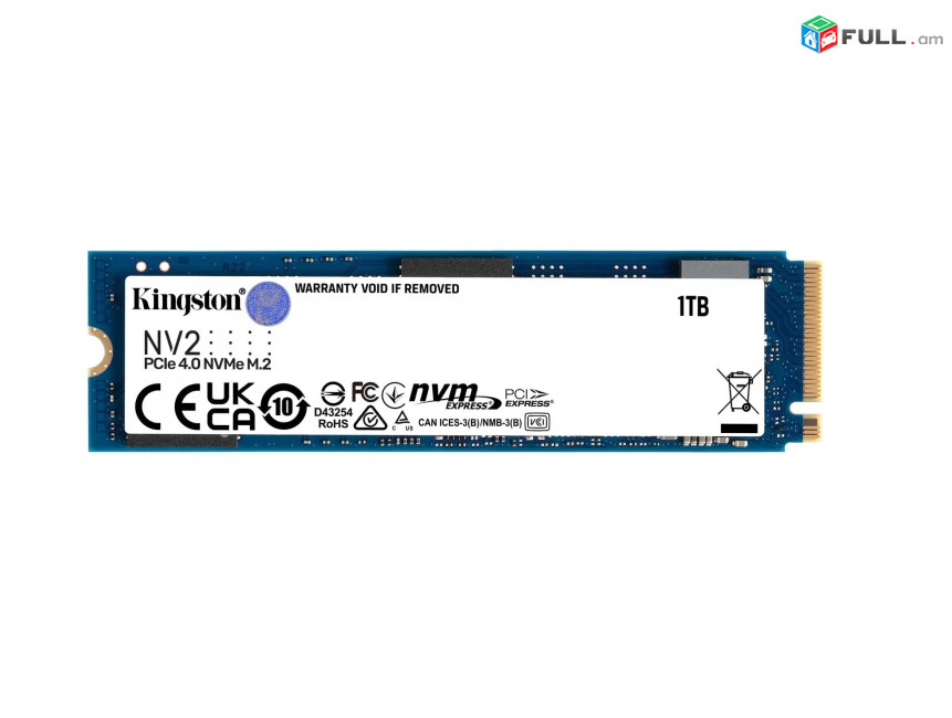 Կոշտ սկավառակ Kingston SSD NV2 1TB M. 2 2280 NVMe PCIe Gen 4.0 x4 (SNV2S 1000G) накопитель SSD