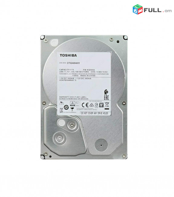 Կոշտ սկավառակ Toshiba DT02ABA600 6TB Жесткий диск HDD Накопитель