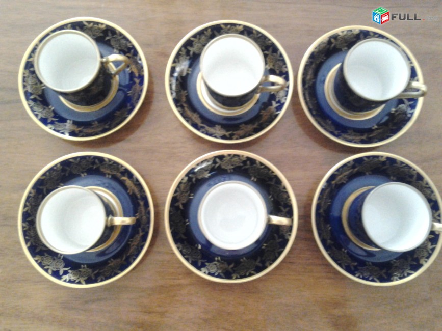 Կոբալտե սուրճի բաժակներ (R), 6 հատ
