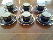 Կոբալտե սուրճի բաժակներ (R), 6 հատ