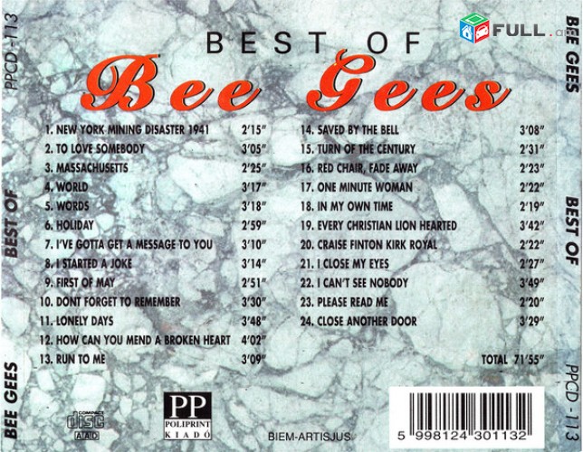 CD սկավառակներ BEE GEES (1) - օրիգինալ տարբեր տեսակի ալբոմներ