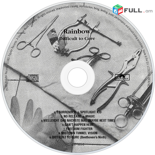 CD սկավառակներ RAINBOW - օրիգինալ տարբեր տեսակի ալբոմներ