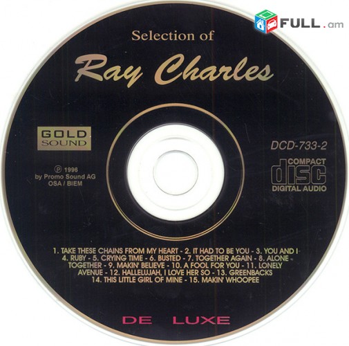 CD x 2 սկավառակներ RAY CHARLES – օրիգինալ տարբեր տեսակի ալբոմներ