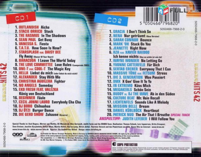 CD x 2 սկավառակներ BRAVO HITS 42 - օրիգինալ տարբեր տեսակի ալբոմներ