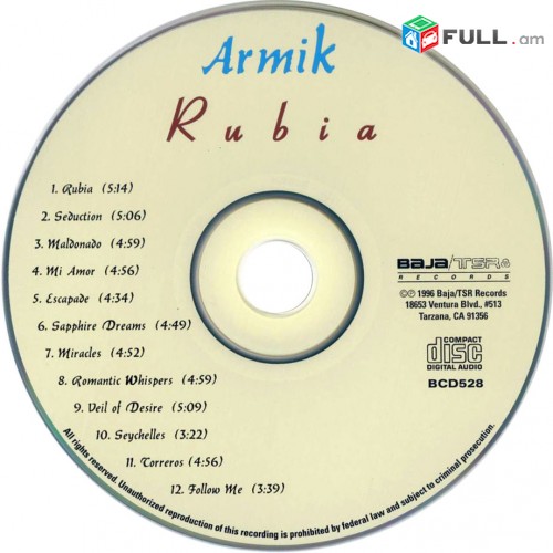 CD սկավառակներ ARMIK - օրիգինալ տարբեր տեսակի ալբոմներ ալբոմներ