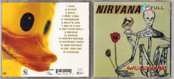  CD սկավառակներ NIRVANA (2) - օրիգինալ տարբեր տեսակի ալբոմներ