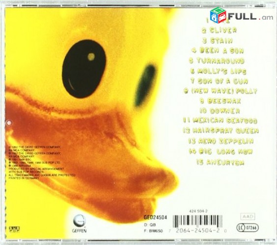  CD սկավառակներ NIRVANA (2) - օրիգինալ տարբեր տեսակի ալբոմներ