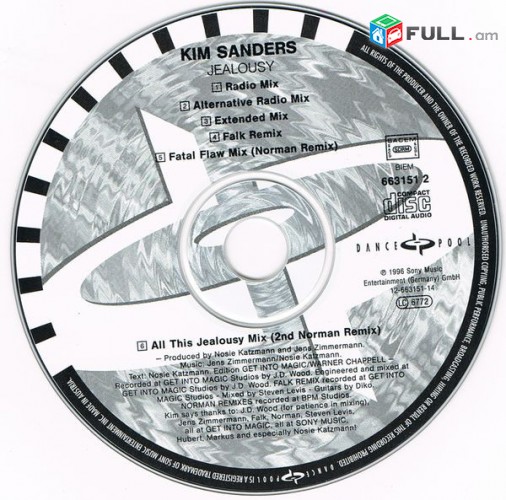 CD սկավառակներ KIM SANDERS - օրիգինալ տարբեր տեսակի ալբոմներ