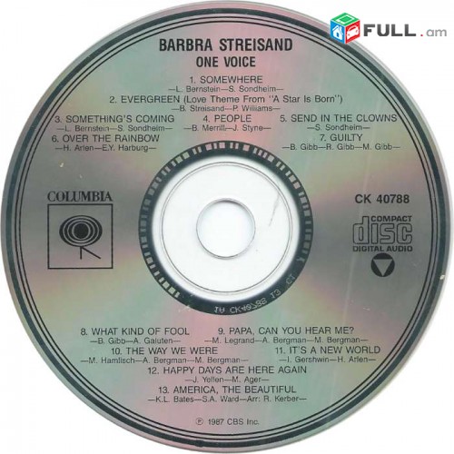 CD սկավառակներ BARBRA STRESAND - օրիգինալ տարբեր տեսակի ալբոմներ