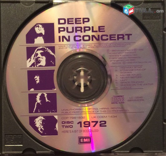 CD x 2 սկավառակներ DEEP PURPLE (6) - օրիգինալ տարբեր տեսակի ալբոմներ