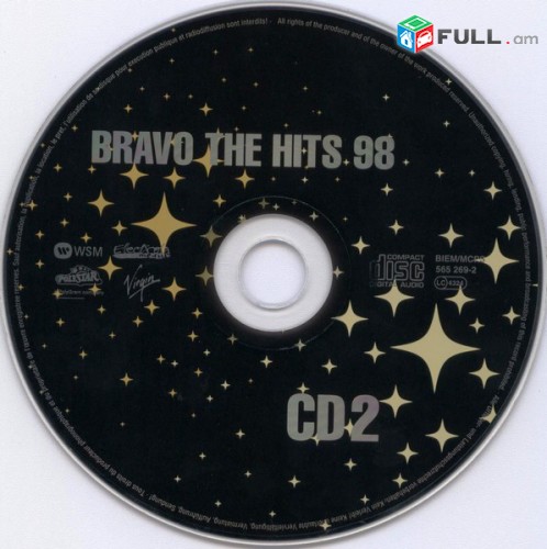 CD x 2 սկավառակներ BRAVO: The HITS 98 - օրիգինալ տարբեր տեսակի ալբոմներ