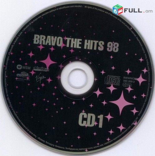 CD x 2 սկավառակներ BRAVO: The HITS 98 - օրիգինալ տարբեր տեսակի ալբոմներ