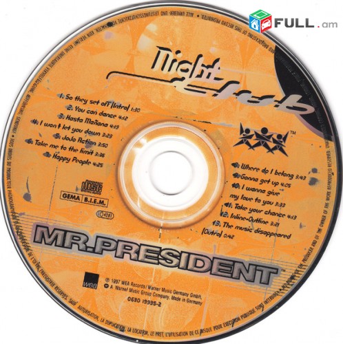 CD սկավառակներ Mr. PRESIDENT – Night Club - օրիգինալ տարբեր ալբոմներ