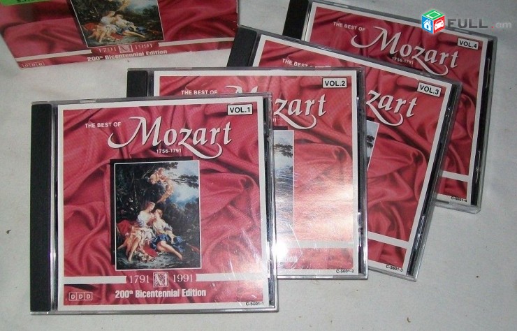 CD x 4 սկավառակներ MOZART - օրիգինալ տարբեր տեսակի ալբոմներ