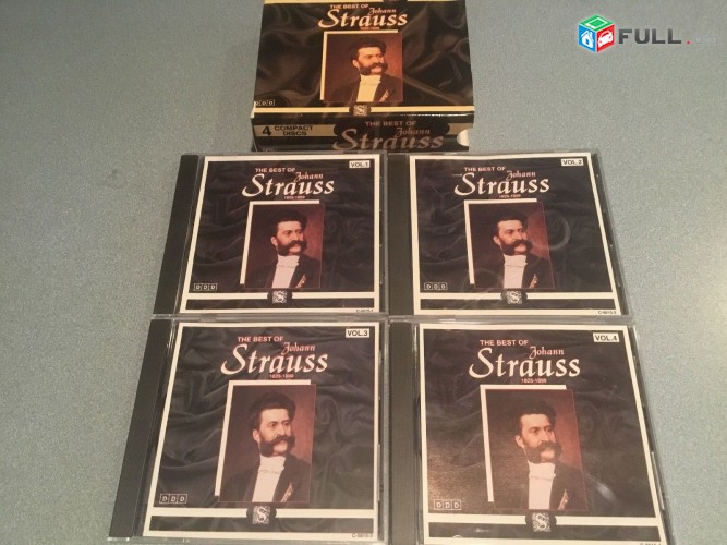 CD x 4 սկավառակներ JOHANN STRAUSS - օրիգինալ տարբեր տեսակի ալբոմներ
