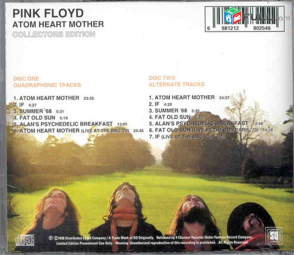 CD սկավառակներ PINK FLOYD (1) - օրիգինալ տարբեր տեսակի ալբոմներ