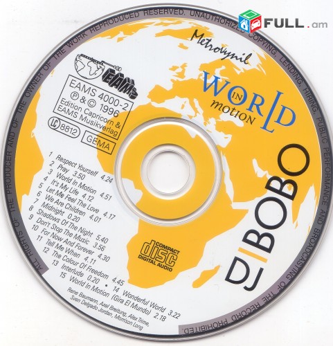 CD սկավառակներ DJ BOBO (2) - օրիգինալ տարբեր տեսակի ալբոմներ