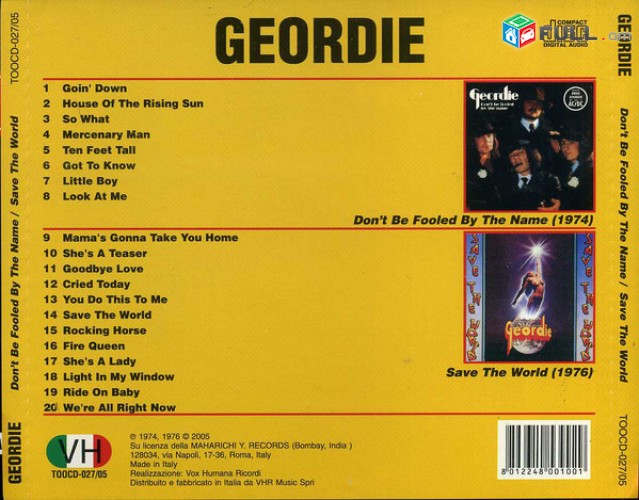 CD սկավառակներ GEORDIE (3) - օրիգինալ տարբեր տեսակի ալբոմներ