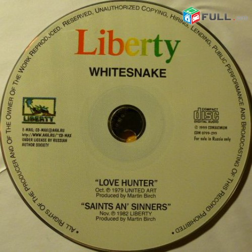 CD սկավառակներ WHITESNAKE (5) - օրիգինալ տարբեր տեսակի ալբոմներ