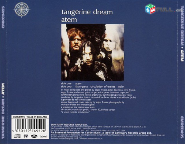 CD սկավառակներ TANGERINE DREAM – Atem - օրիգինալ տարբեր տեսակի ալբոմներ