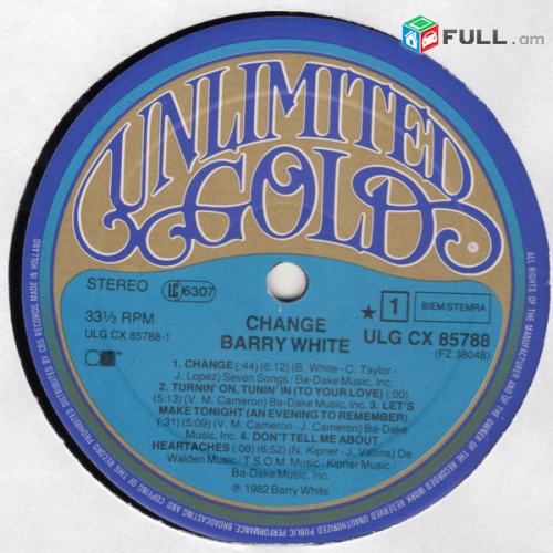 VINYL Ձայնապնակների BARRY WHITE (3) - Sարբեր տեսակի ալբոմներ (plastinkaner)