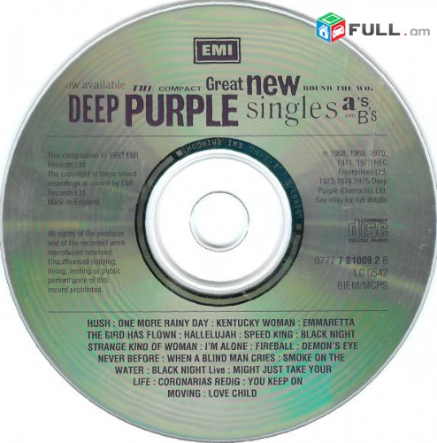 CD սկավառակներ DEEP PURPLE (29) - օրիգինալ տարբեր տեսակի ալբոմներ