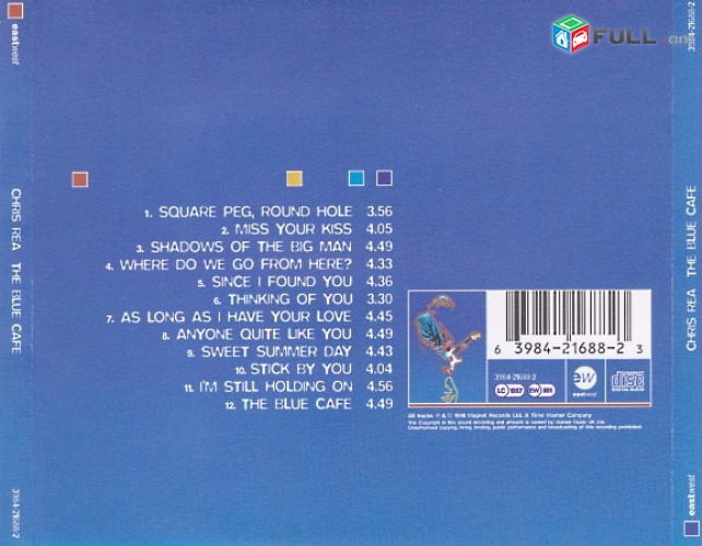 CD սկավառակներ CHRIS REA – The Blue Cafe - օրիգինալ տարբեր տեսակի ալբոմներ