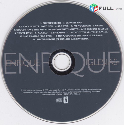 CD սկավառակներ ENRIQUE IGLESIAS - օրիգինալ տարբեր տեսակի ալբոմներ