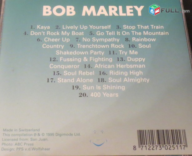 CD սկավառակներ BOB MARLEY (3) - օրիգինալ տարբեր տեսակի ալբոմներ