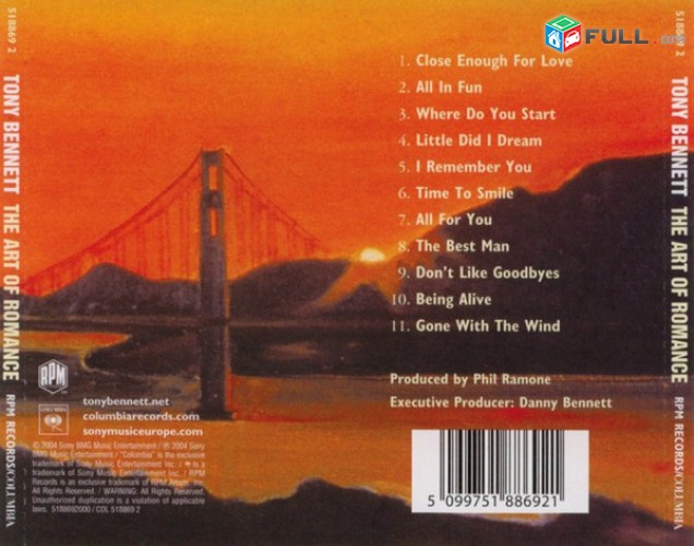CD սկավառակներ TONY BENNETT - օրիգինալ տարբեր տեսակի ալբոմներ
