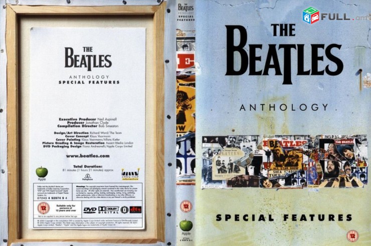 DVD x 5 սկավառակներ The BEATLES - Anthology - օրիգինալ տարբեր ֆիլմեր