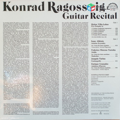 VINYL Ձայնապնակներ Konrad Ragossnig Sարբեր տեսակի ալբոմներ