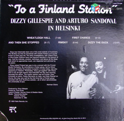VINYL Ձայնապնակներ Dizzy Gillespie & Arturo Sandoval Sարբեր տեսակի ալբոմներ