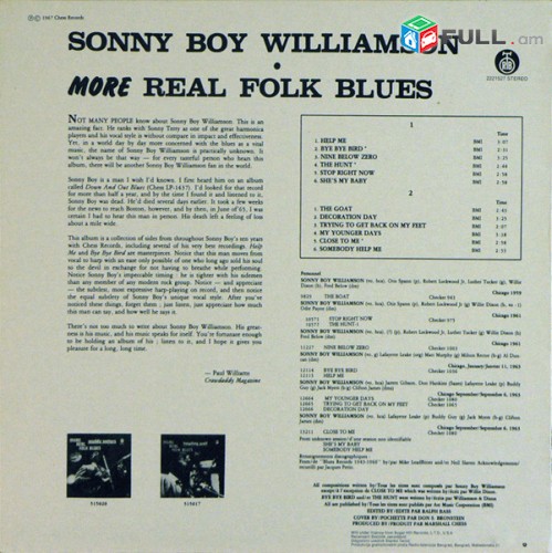 VINYL Ձայնապնակներ Sonny Boy Williamson (2) Sարբեր տեսակի ալբոմներ